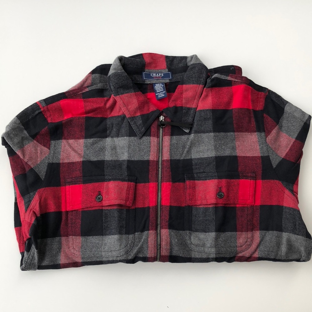 Chaps Denim Red Long Sleeved Flannel
